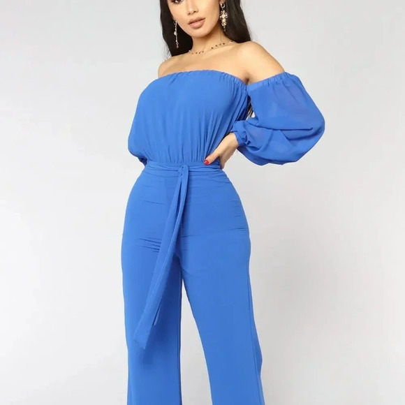 Fashion Nova Lorena‎ Jumpsuit in Royal Blue - Picture 1 of 13